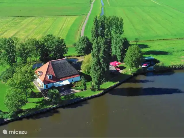 Vue dégagée | Pays-Bas, Frise, Warten - maison de vacances Vue dégagée depuis les airs
