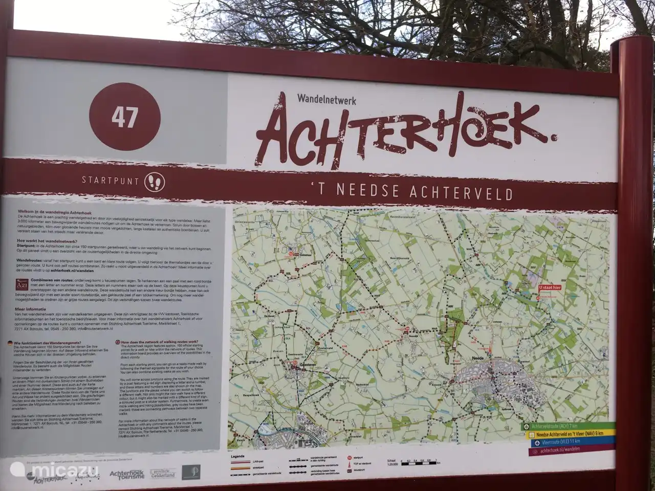 Wanderzeichen im Achterveld