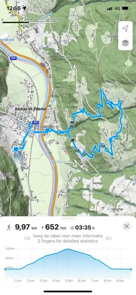 Ruta de senderismo desde la casa hasta Talblick,