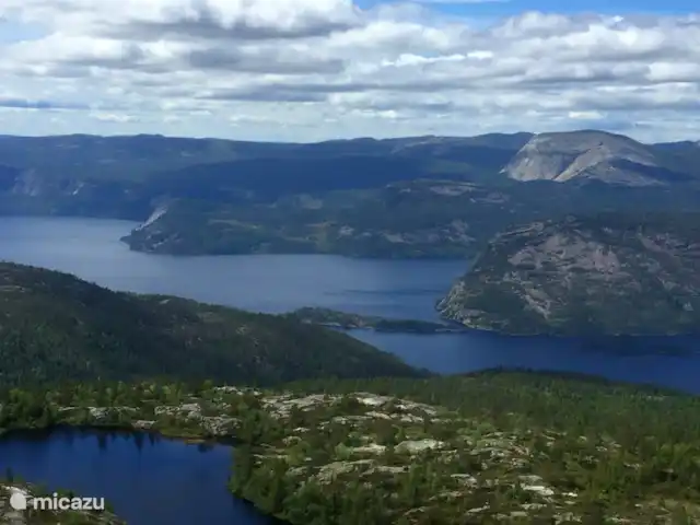Location de Vacances Norvège, Telemark, Treungen, cabane en bois / lodge - Nisserzicht Vue sur le lac Nisser