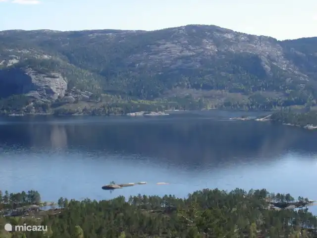 Location de Vacances Norvège, Telemark, Treungen, cabane en bois / lodge - Nisserzicht Vue de la maison sur le lac