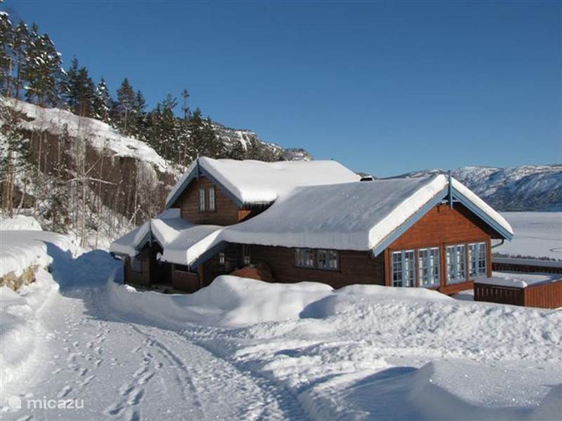 Casa vacacional Noruega, Telemark, Treungen Cabaña de madera Nisserzicht