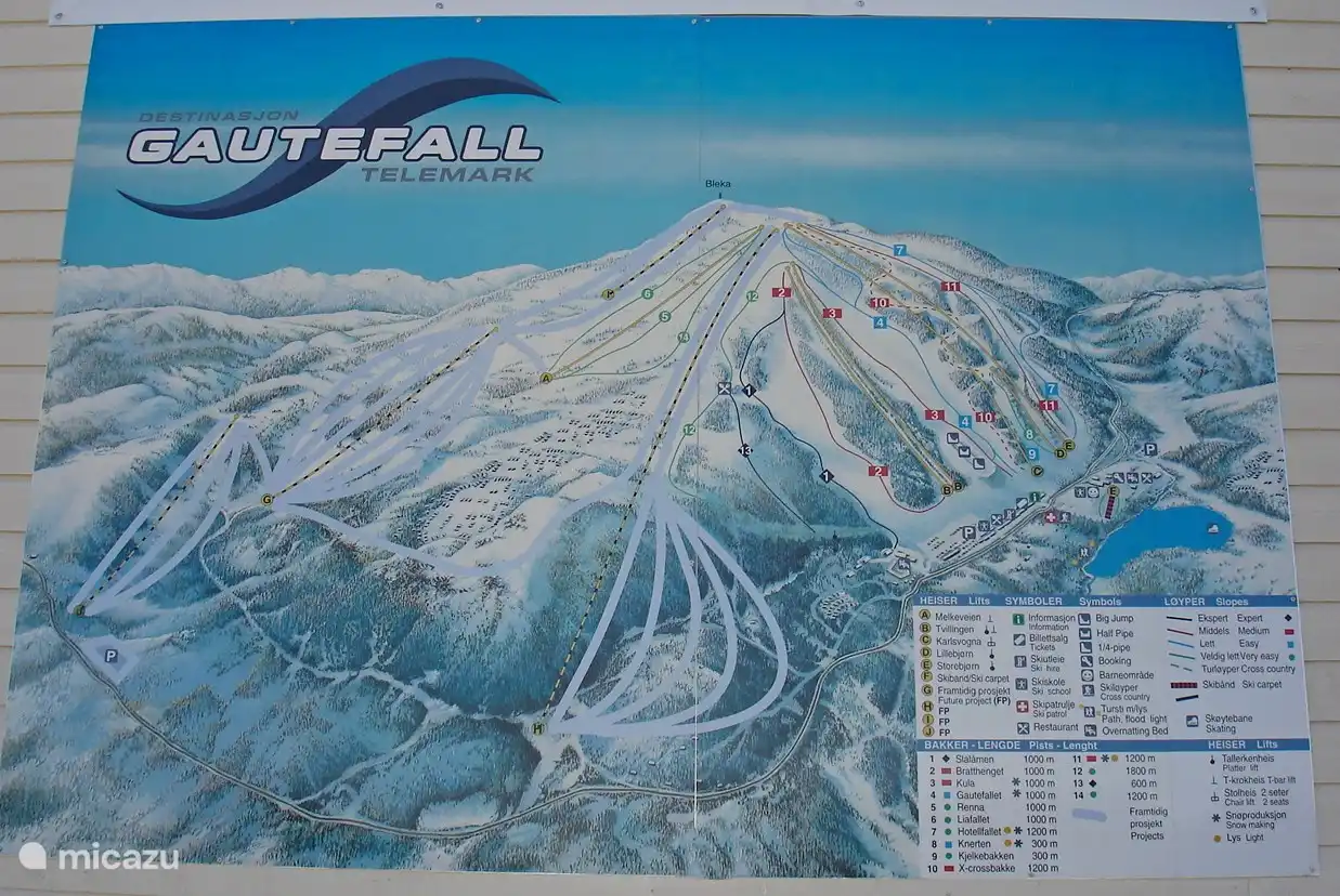 Pistenplan Gautefall