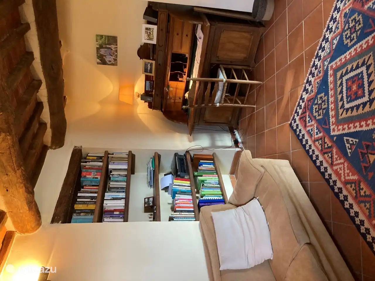 TV room with desk corner