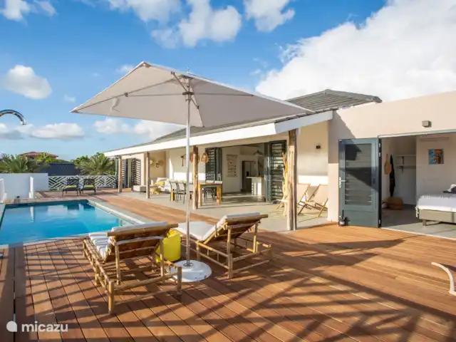 Vue sur la mer tropicale | Curaçao, Banda Ariba (est), Vista Royal - villa Terrasse de piscine, porche et piscine