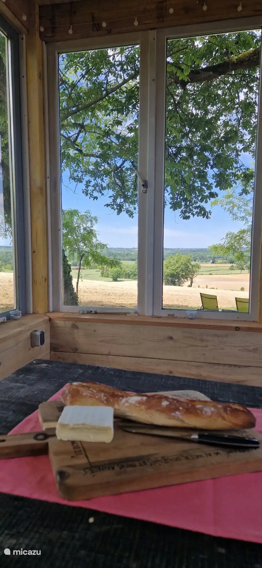 Blick von der neuen überdachten Terrasse 