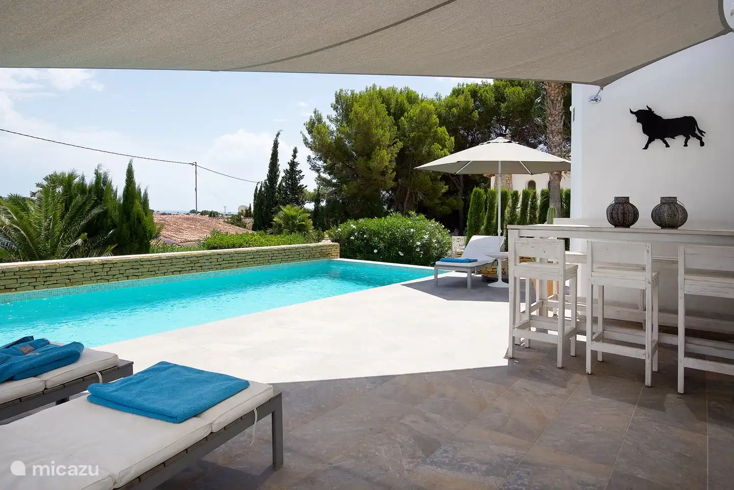 Swimming at the terrace