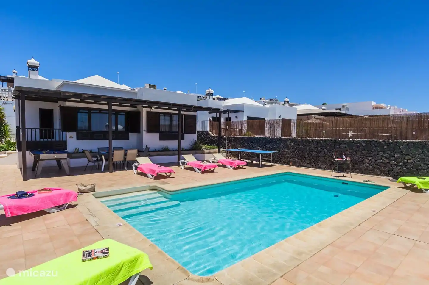 Lovely terrace, the pool calls.