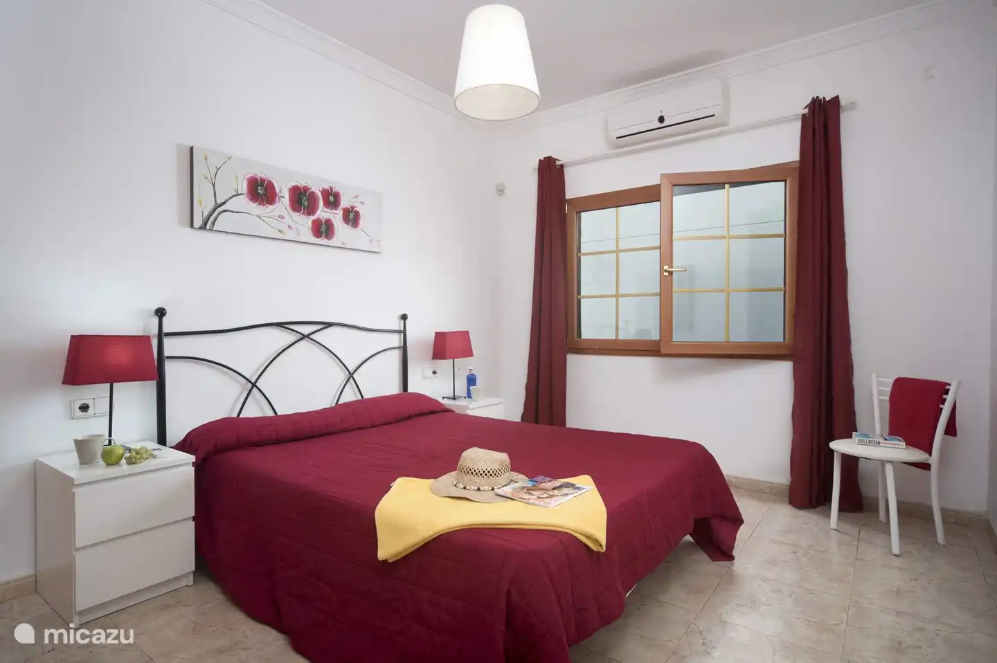 the master bedroom with its own bathroom