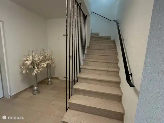 Ático Holgenbach Nat. Parque Eifel en Alemania, Eifel, Schleiden - apartamento Escalera a la entrada/puerta Ático Holgenbach