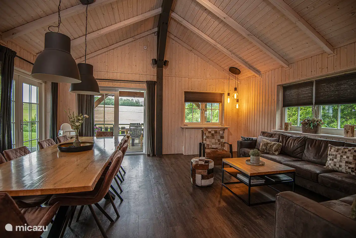 Wohnzimmer in der Lodge