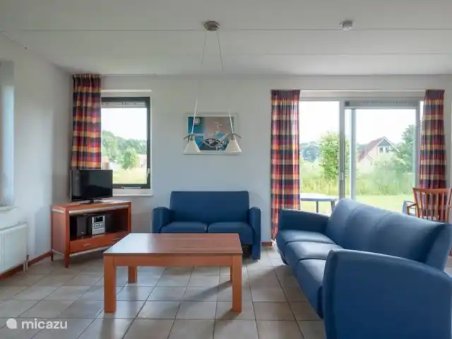 Location de Vacances Pays-Bas, Drenthe, Wezuperbrug, bungalow - Bungalow boisé Drenthe grandes portes coulissantes vers la terrasse