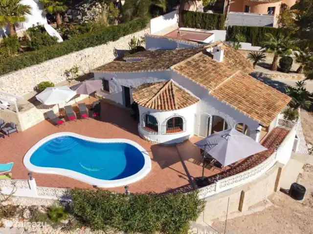 Casa Senji en España, Costa Blanca, Moraira - villa Vista superior de villa con piscina privada