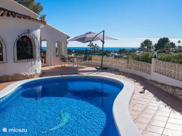 Casa Senji en España, Costa Blanca, Moraira - villa Hermosa vista desde la terraza