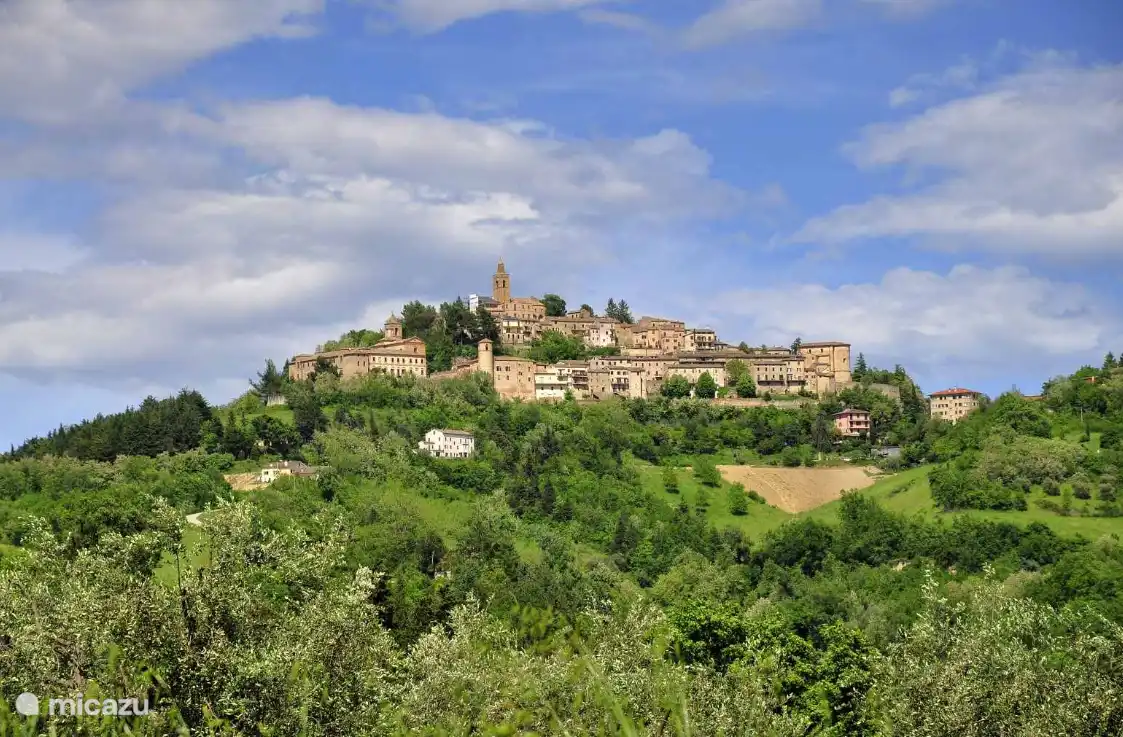 Blick auf Montelparo von Casa Trifoglio