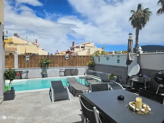 Casa Steven Privézwembad / Jacuzzi huren in Spanje, Costa Blanca, Torrevieja - vakantiehuis Terras met uitzicht op het prive zwembad