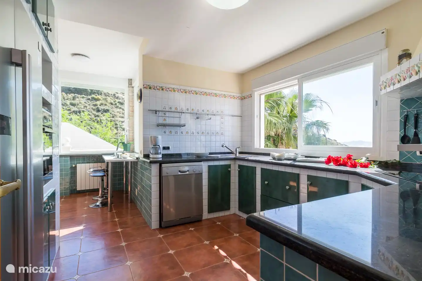 The kitchen is fully equipped