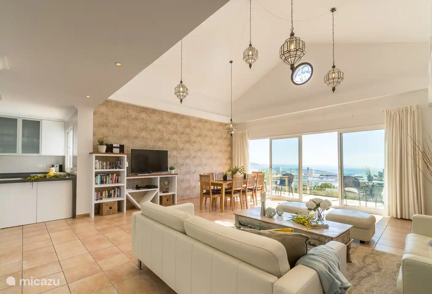 The spacious and bright living room