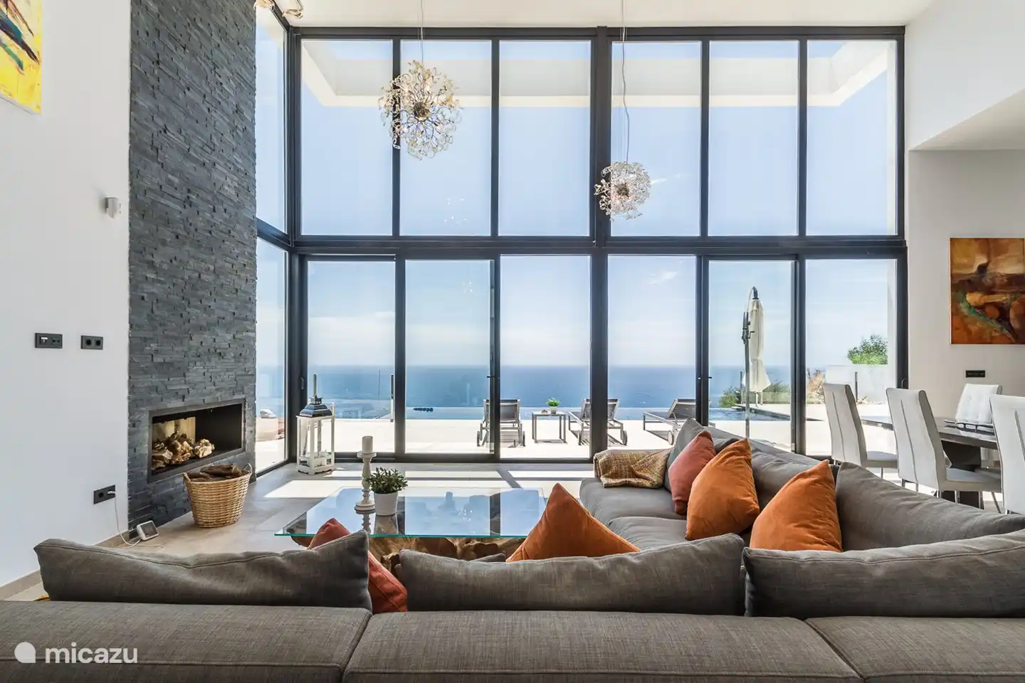 From the villa you also have a fantastic view of the sea