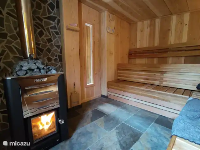 Gîte les 3 Etoiles d'Auvergne | France, Puy-de-Dôme, Égliseneuve-d'Entraigues - gîte / cottage Sauna finlandais hors réseau, au feu de bois - Maison van Stijn