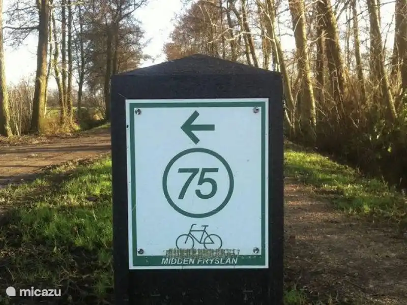 Cycle route marking.
