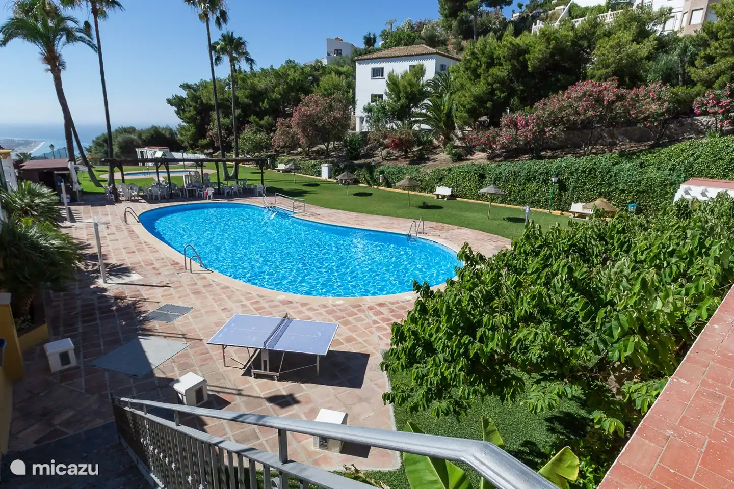 The common part with large swimming pool