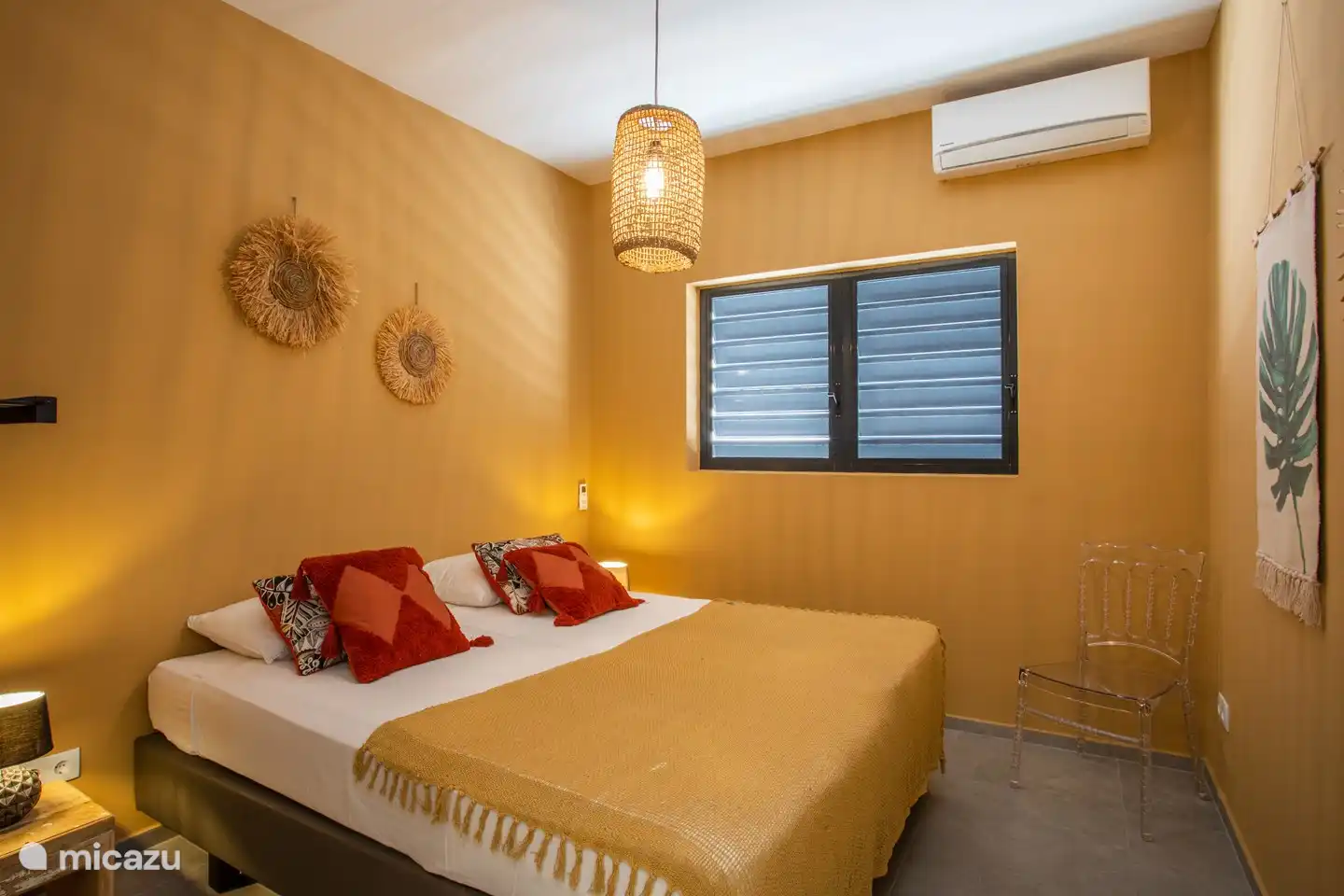 Bedroom 2 with air conditioning is almost the same as the other bedroom