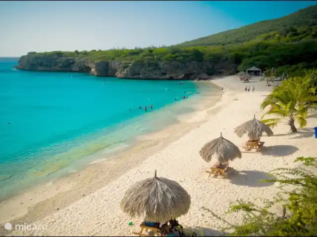 Bunita Blenchi huren in Curaçao, Banda Abou (west), Fontein - villa Het gratis toegankelijke strand van Daaibooi. Over het algemeen is het hier rustig vertoeven. Met de auto 10 minuten van Kontentu