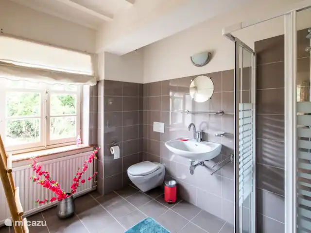 Hof Caerdebeeck - Le jardin des cerisiers | Pays-Bas, Limbourg, Escalade - maison de vacances Salle de bain attenante De Kersentuin