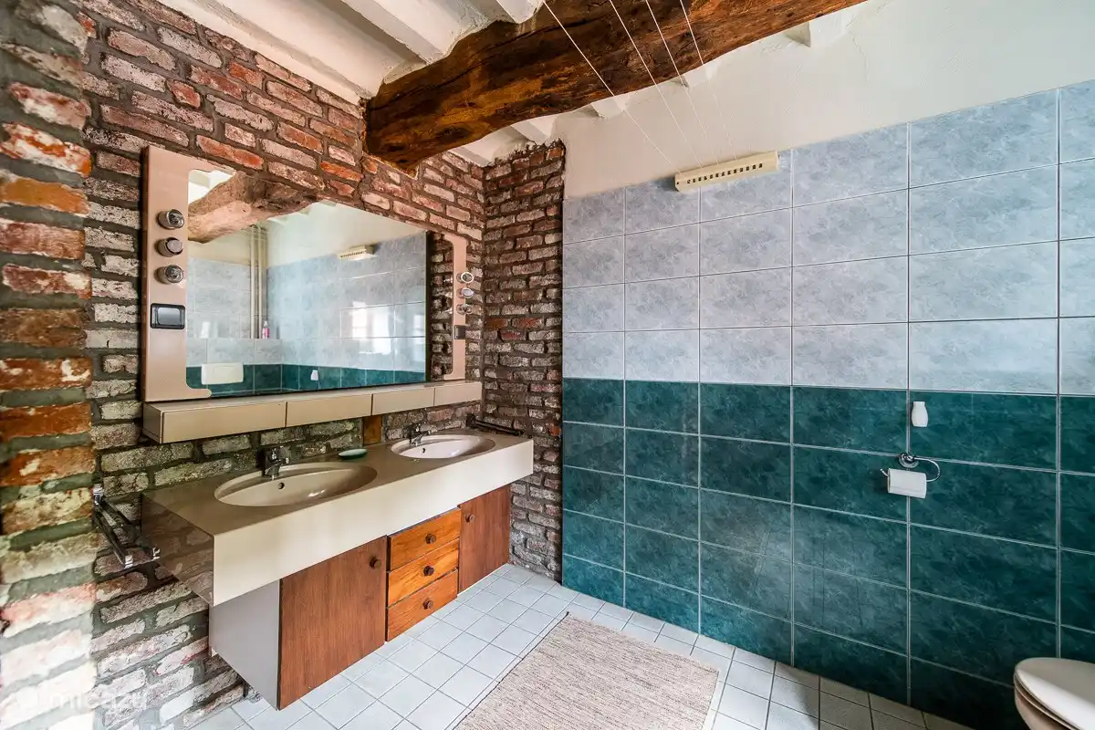 De centrale badkamer ...