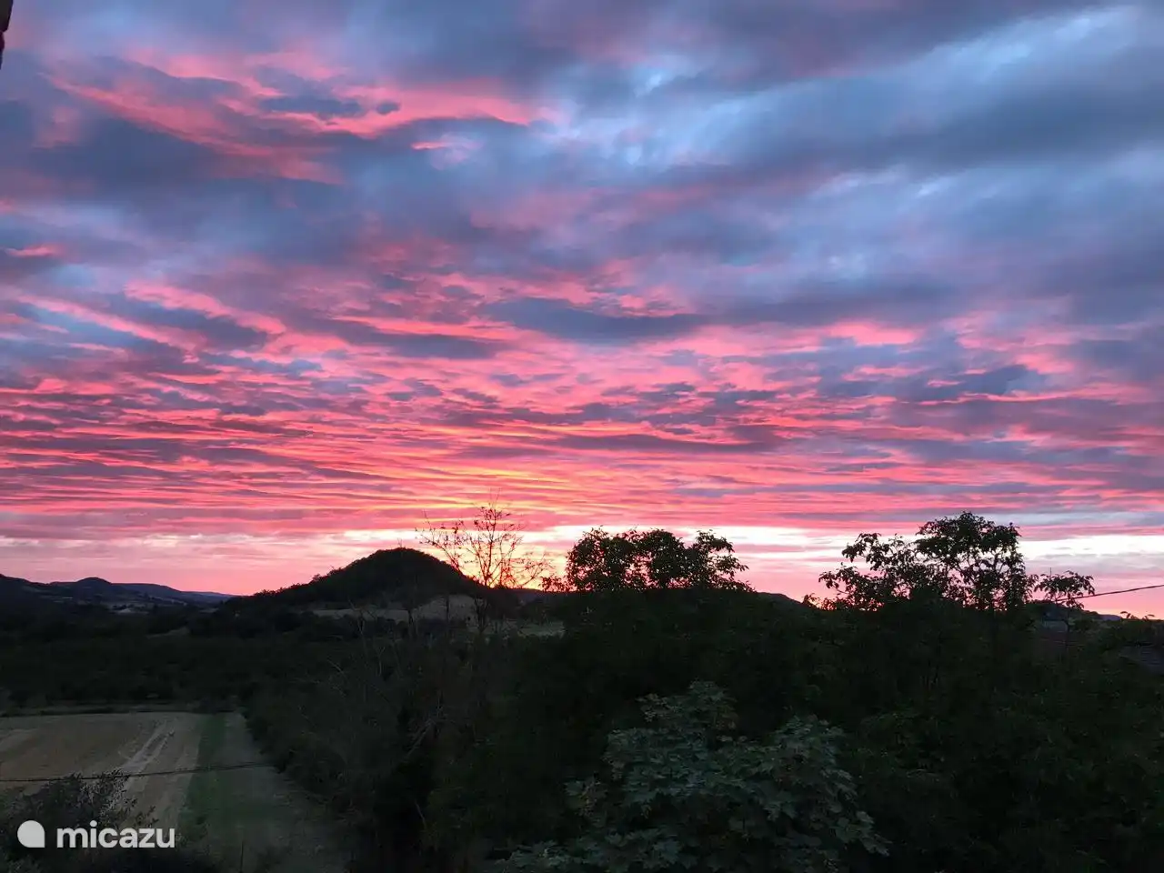 Sunset from the swimming pool