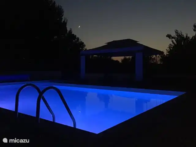 A Casa Amarela | Portugal, Coimbra, Pinheiro de Coja - maison de vacances Piscine la nuit