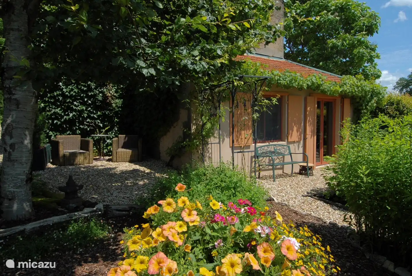 shady sitting area in your garden