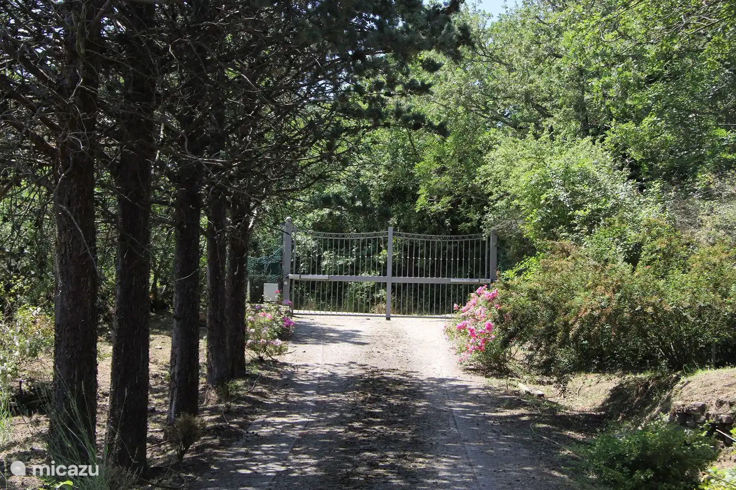 Die Auffahrt mit dem Zugangstor