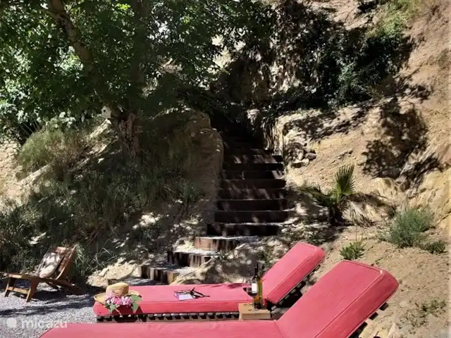 Maison de vacances Molino Mairena | Espagne, Andalousie, Montefrio - maison de vacances Terrasse jardin avec transats