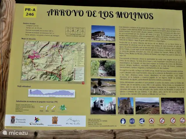 Maison de vacances Molino Mairena | Espagne, Andalousie, Montefrio - maison de vacances Itinéraire de randonnée autour de Molino Mairena