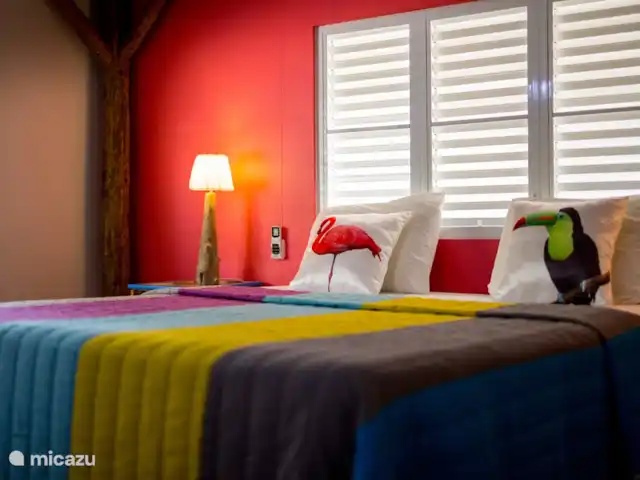 Flamingo huren in Curaçao, Curacao-Midden, Sint Michiel - blokhut / lodge Slaapkamer