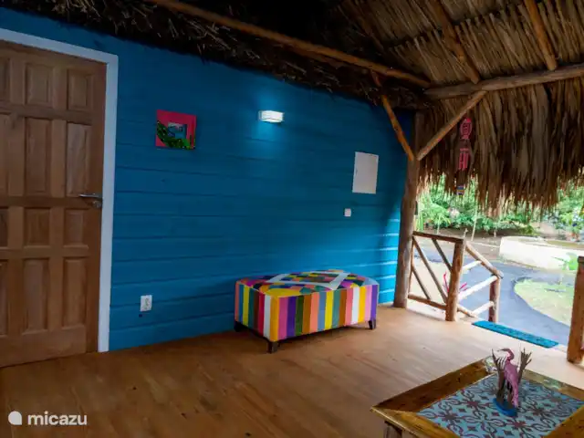 Flamingo huren in Curaçao, Curacao-Midden, Sint Michiel - blokhut / lodge Open porch