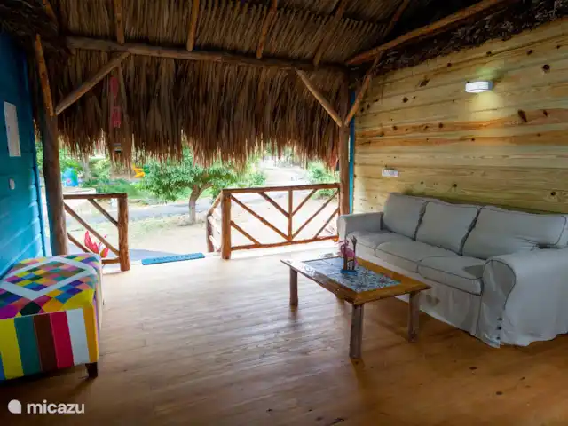 Flamingo huren in Curaçao, Curacao-Midden, Sint Michiel - blokhut / lodge Open porch