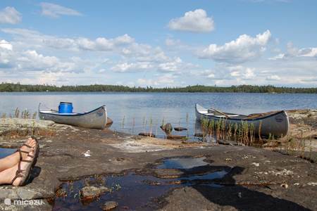 lekker weg op de lege Zweedse meren