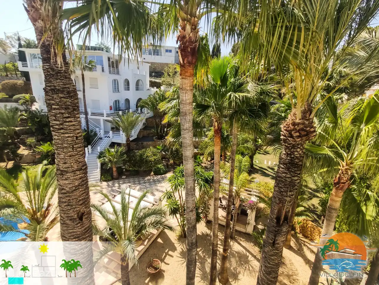 Blick rund um die Villa