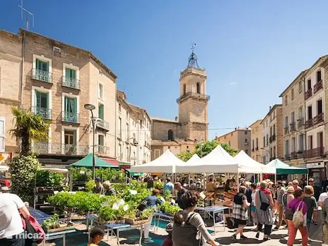 La Bellion en Francia, Hérault, Roquebrun  - casa vacacional Mercado de los sábados por la mañana de Pézenas