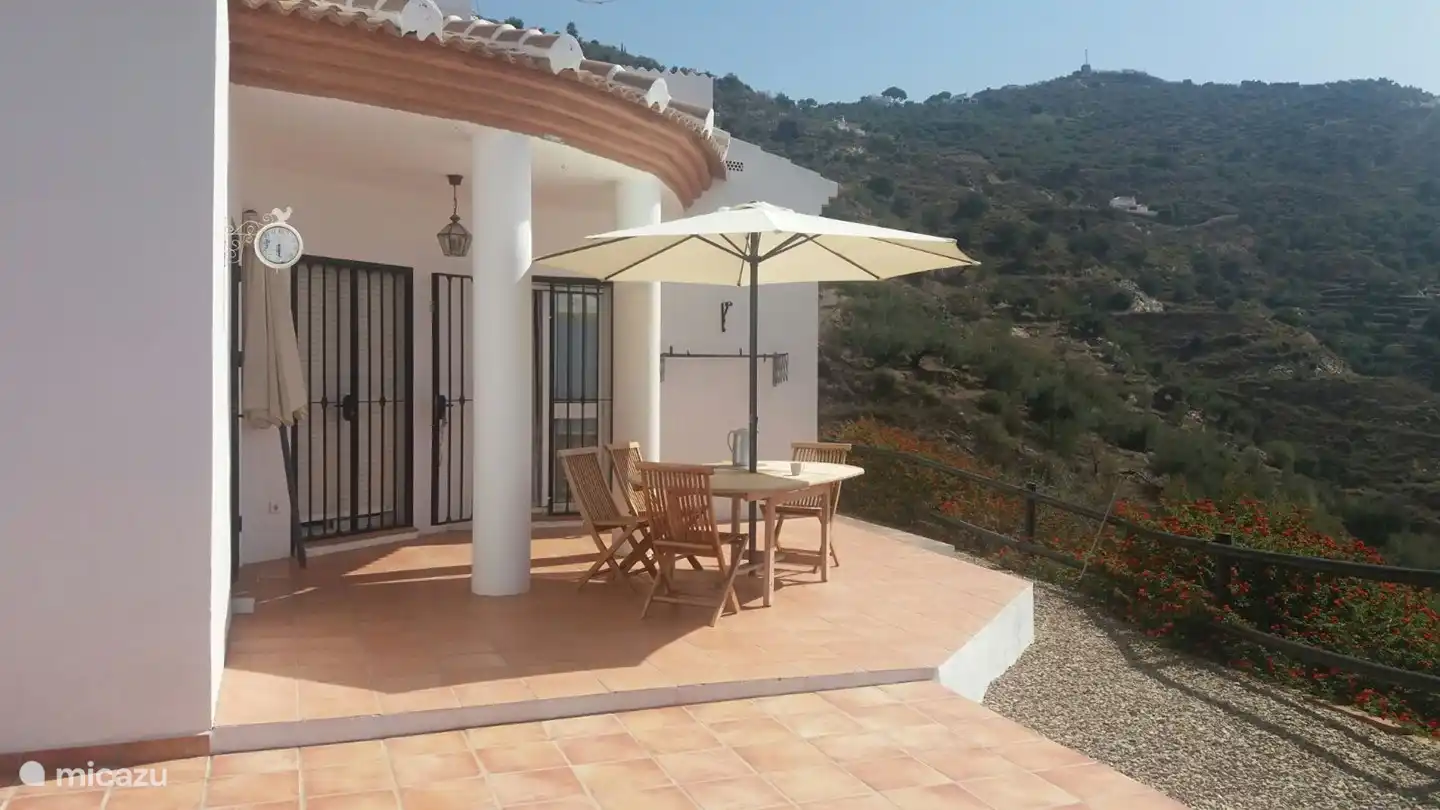 Teilweise überdachte Terrasse