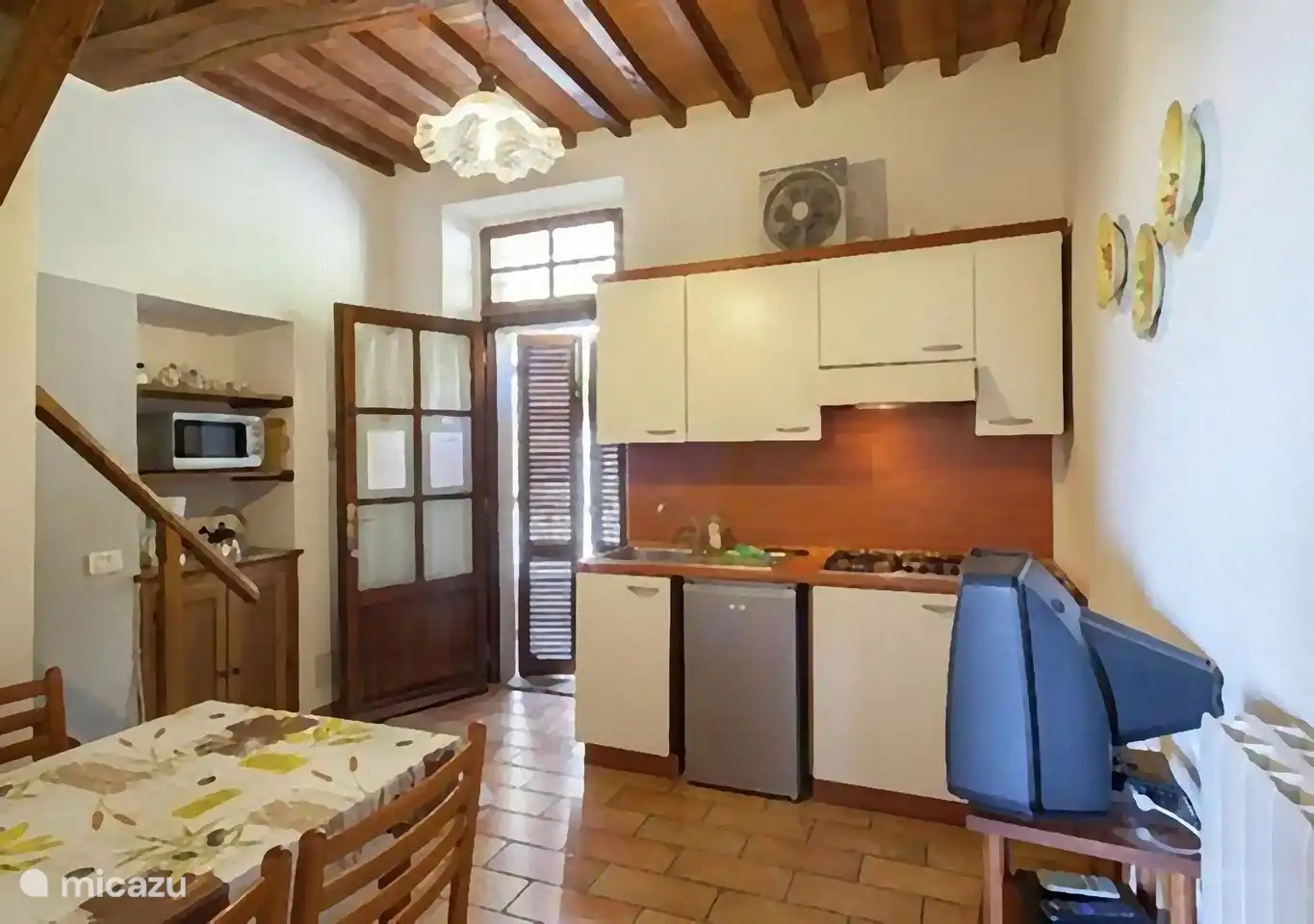 Séjour/cuisine d'un des appartements.