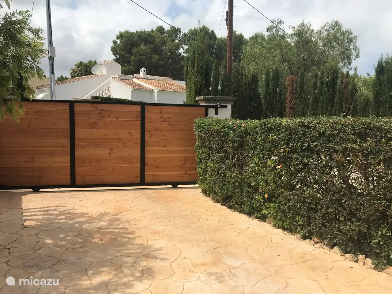 The site is completely fenced and closed with an electric gate