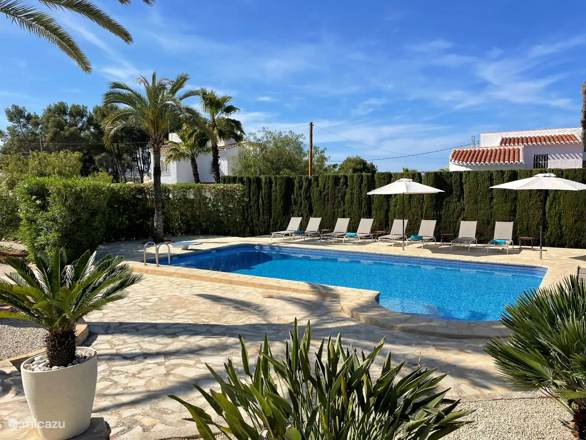 Swimming pool with terrace with 8 sunbeds