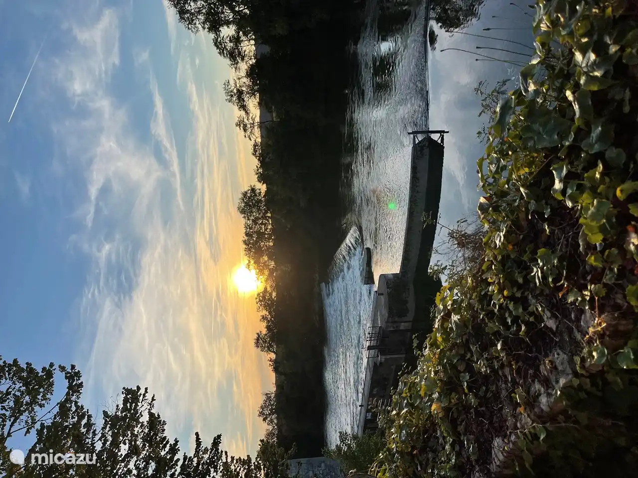 Sonnenuntergang von der Terrasse aus