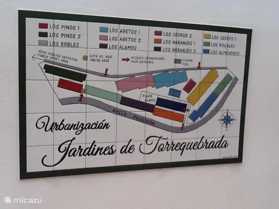 Map light green Los Robles