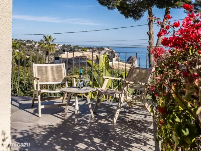 Hidden Villa Javea in Spain, Costa Blanca, Jávea - villa Terrace main floor with sea view