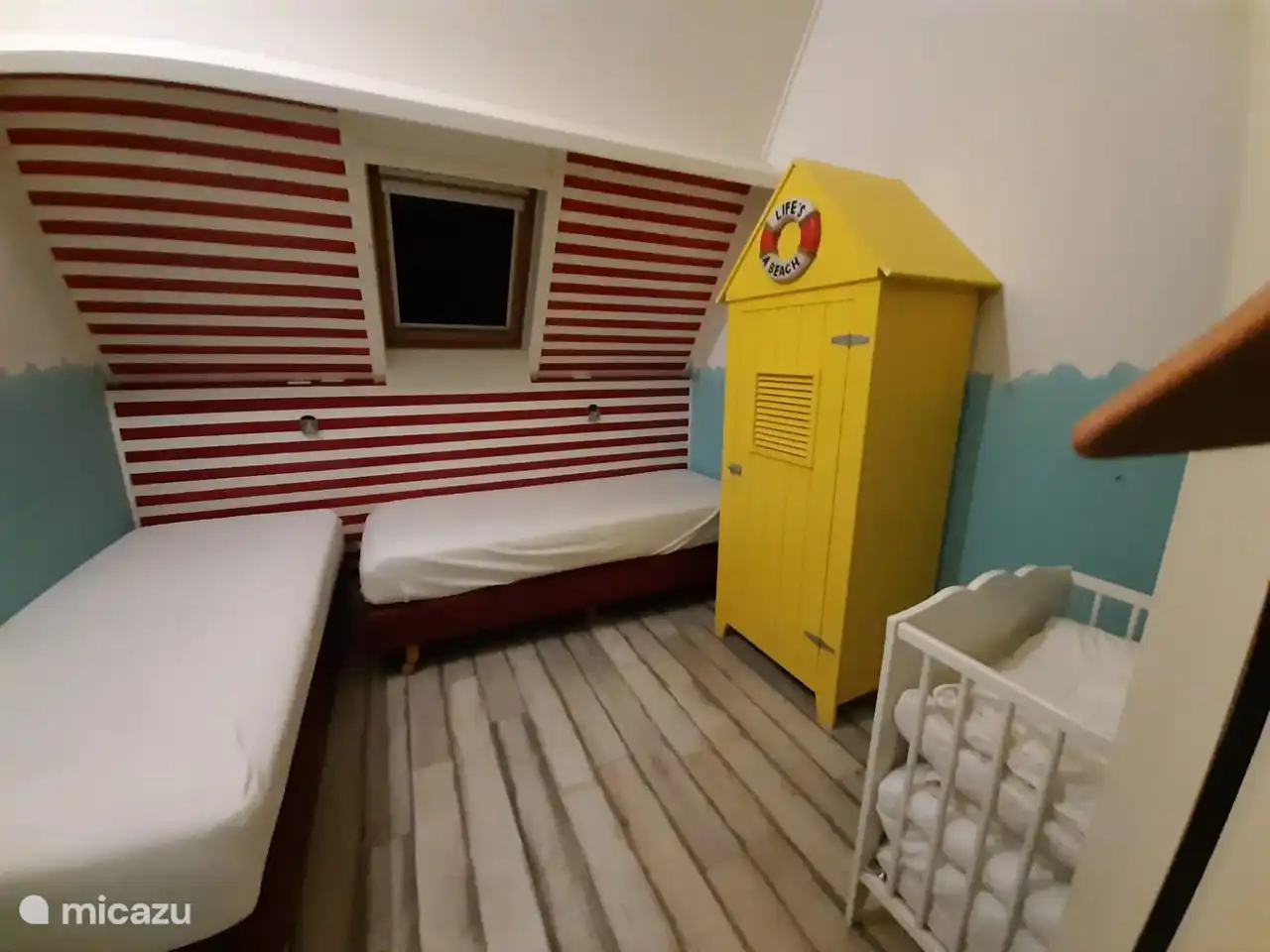 Unser Strandschlafzimmer im Obergeschoss